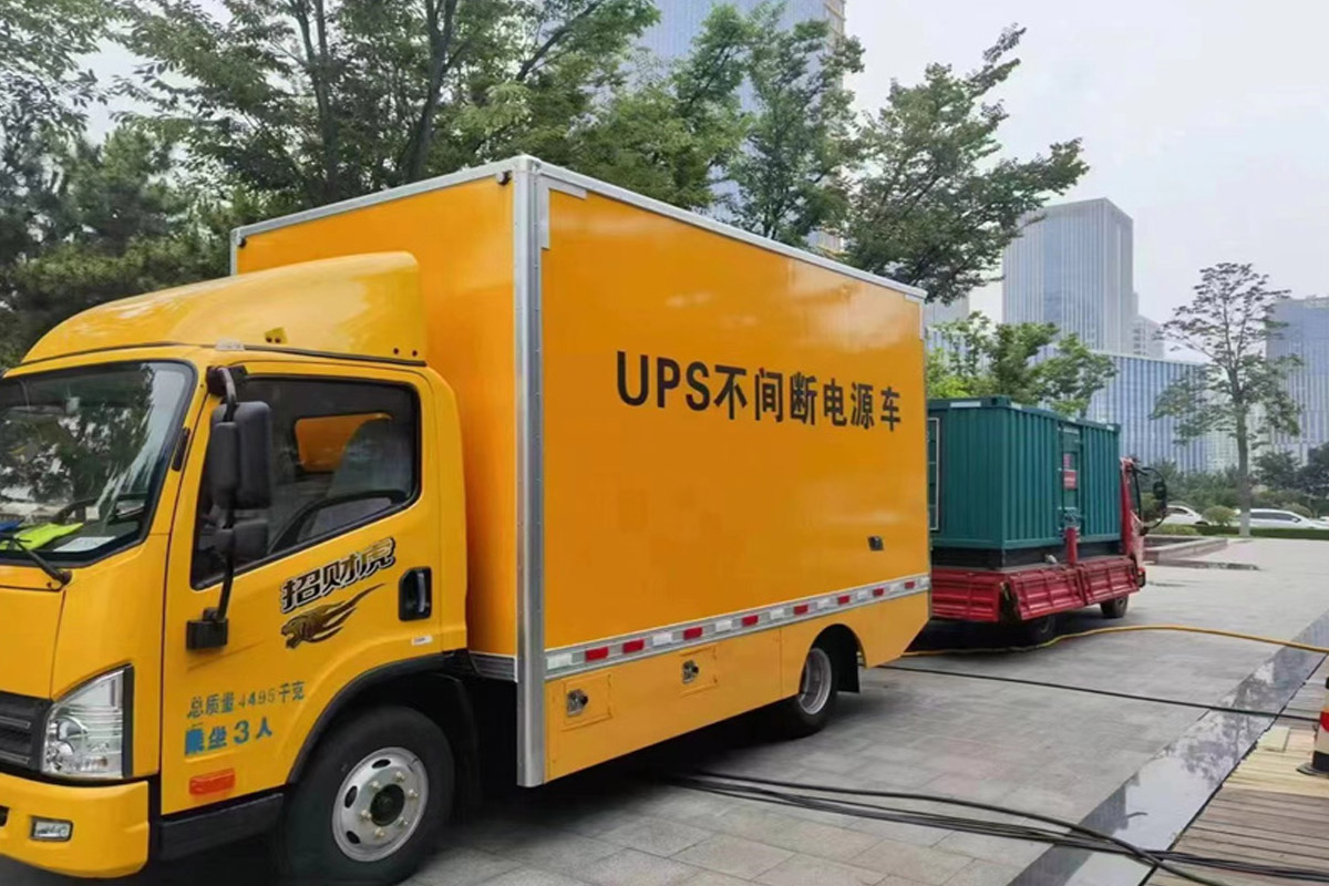 汉滨发电机租赁施工现场