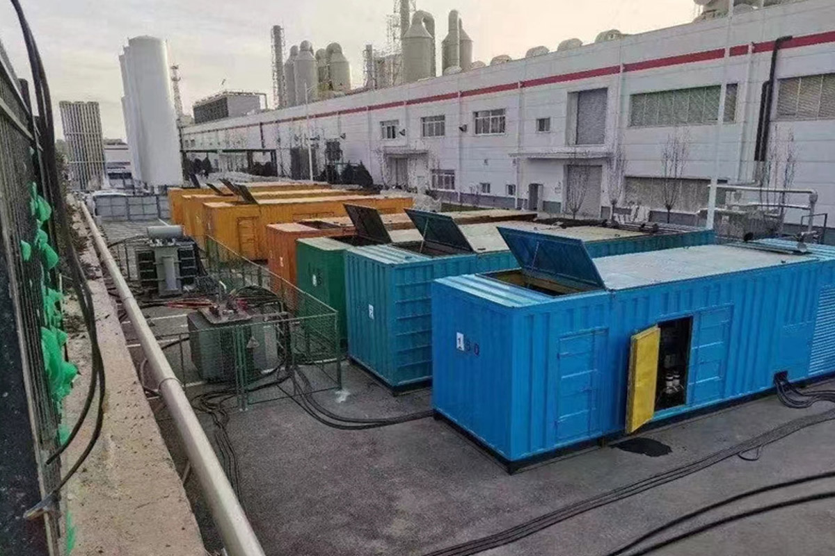 汉滨发电机租赁施工现场